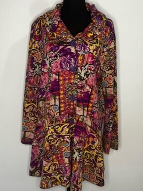ROSSI Rima Multicolor  Print Cardigan Jacket